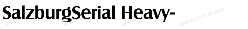 SalzburgSerial Heavy字体转换